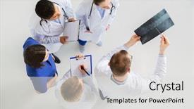  Presentation with spine surgery - Slides enhanced with rachis - medicine healthcare and surgery concept background and a light gray colored foreground