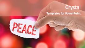  Presentation with peace - Slide deck enhanced with racial discrimination - piece of paper background and a coral colored foreground