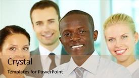  Presentation with cctv camera security system business - PPT layouts enhanced with racial ethnic - young business team looking background and a  colored foreground