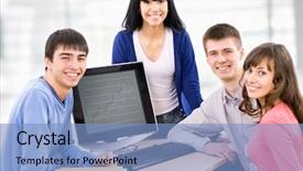  Presentation with multi racial - PPT theme consisting of racial group of college student background and a  colored foreground