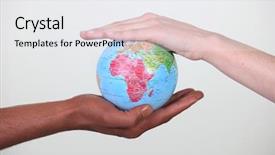  Presentation with diversity - Cool new presentation with racim - diversity in the world backdrop and a white colored foreground