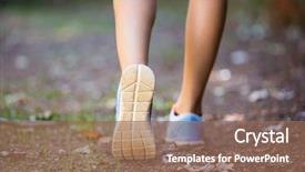  Presentation with jesus washing disciples feet - Slides consisting of dirt track racing - woman's feet jogging in park background and a  colored foreground