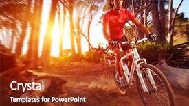  Presentation with empty road motion blur - Amazing PPT layouts having racing bikes - action motion blur mountain bike backdrop and a tawny brown colored foreground
