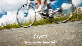  Presentation with landon the mountain road - Presentation theme with racing bikes - motion blurred biker background and a coral colored foreground