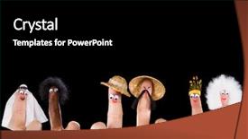  Presentation with diversity - PPT theme enhanced with racing cartoon - human races and diversity symbolized background and a black colored foreground