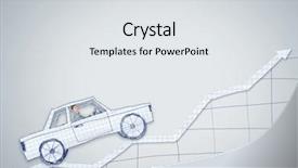  Presentation with car racing - Audience pleasing presentation design consisting of racing cartoon - young man driving car made backdrop and a  colored foreground