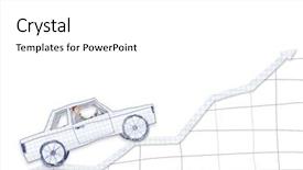  Presentation with driving - Presentation theme having racing cartoon - young man driving car made background and a white colored foreground