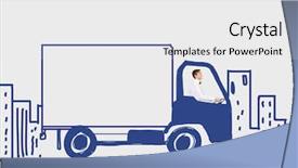  Presentation with car racing - Presentation having beautiful autumn landscape with mountain river and colorful trees background and a tawny brown colored foreground.