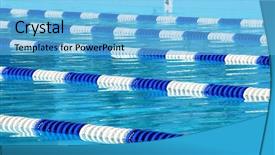  Presentation with pool lanes - Slides with racing lanes in swimming pool background and a light blue colored foreground