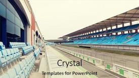  Presentation with racing - Beautiful PPT theme featuring racing motosports extreme and motoring backdrop and a soft green colored foreground