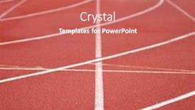  Presentation with racing - Audience pleasing presentation theme consisting of racing track backdrop and a coral colored foreground