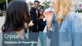  Presentation with black men - PPT theme enhanced with racism - black couple being bullied background and a ocean colored foreground