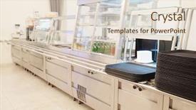  Presentation with canteen - Presentation theme with rack in a canteen background and a lemonade colored foreground