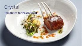  Presentation with white plate - Slide set featuring rack-of-lamb-in-white background and a lemonade colored foreground