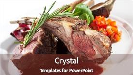  Presentation with lion lamb - Colorful slides enhanced with rack of lamb with thym backdrop and a tawny brown colored foreground