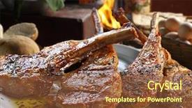  Presentation with jesus lamb - Cool new slide set with rack of lamb backdrop and a tawny brown colored foreground