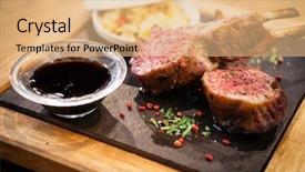  Presentation with new zealand - Presentation featuring rack of new zealand lamb background and a  colored foreground