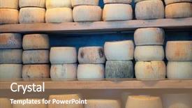  Presentation with storage - Amazing slide deck having rack wheel - storage of cheese products cheese backdrop and a coral colored foreground