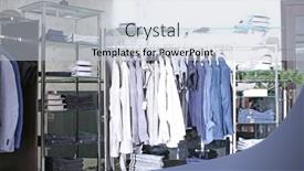  Presentation with boutique - Theme having rack-with-men-s-clothes background and a lemonade colored foreground