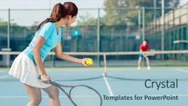  Presentation with professional - Amazing presentation having rackets - side view of a professional backdrop and a light blue colored foreground