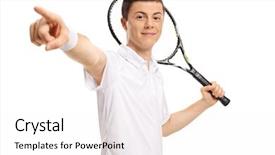  Presentation with teen - Beautiful PPT layouts featuring rackets - teen tennis player backdrop and a  colored foreground