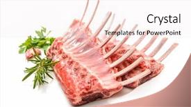  Presentation with ready - PPT theme enhanced with racks of lamb ready background and a sky blue colored foreground
