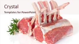  Presentation with fresh meat - PPT layouts enhanced with racks of lamb ready background and a lemonade colored foreground