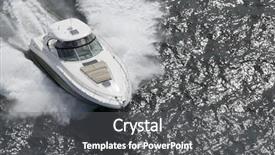 Presentation with speedboat - Audience pleasing presentation theme consisting of radar boat - white and tan speedboat shot backdrop and a  colored foreground