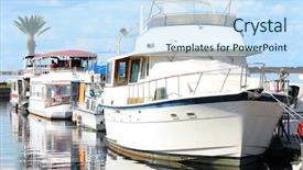  Presentation with florida us1 - Slide deck featuring radar boat - yachts at lake monroe background and a  colored foreground