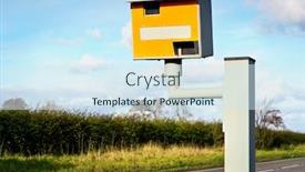  Presentation with radar - PPT theme featuring radar-speed-camera background and a sky blue colored foreground