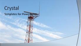  Presentation with radar - Theme having radar tower background and a light blue colored foreground