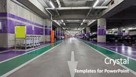  Presentation with underground cable - Colorful presentation theme enhanced with water treatment plants of the backdrop and a lemonade colored foreground