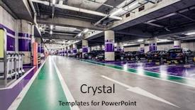  Presentation with underground metro rails - PPT layouts having steam punk gun handmade background and a white colored foreground.