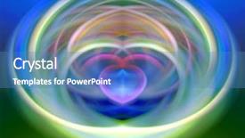  Presentation with colorful abstract movable - Audience pleasing slide deck consisting of radial graphics - abstract colorful background backdrop and a teal colored foreground