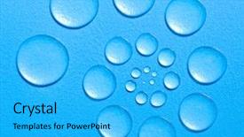  Presentation with water drops - PPT layouts featuring radial graphics - spiraled water drops background and a  colored foreground