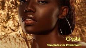  Presentation with african american weddig - Audience pleasing PPT theme consisting of radiance brown - attractive african american woman closeup backdrop and a  colored foreground