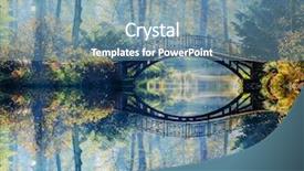  Presentation with autumn - Amazing theme having radiance brown - autumn - old bridge backdrop and a seafoam green colored foreground