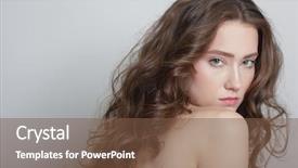  Presentation with beautiful skin - Presentation design enhanced with radiant - portrait of young beautiful girl background and a tawny brown colored foreground