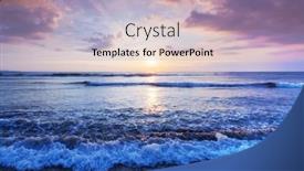  Presentation with indonesia - Presentation design having radiant-colorful-sea-beach-sunset background and a soft green colored foreground