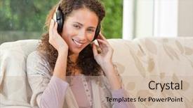  Presentation with music microphone radio mic retro - Audience pleasing presentation theme consisting of herd of rhinocerous on muddy backdrop and a gray colored foreground