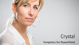  Presentation with confidence - Beautiful slides featuring radiation aging - portrait of a smiling middle backdrop and a light gray colored foreground