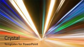  Presentation with light abstract - Theme with radiator car - abstract colored light at night background and a yellow colored foreground