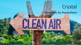  Presentation with radiator car - Slide deck enhanced with radiator car - clean air arrow with beach background and a light blue colored foreground