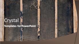  Presentation with parts - PPT theme with radiator-grille-close-view background and a dark gray colored foreground