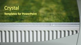  Presentation with green lawn - Presentation enhanced with radiator on green lawn ecological background and a  colored foreground