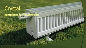  Presentation with climate change ecological disaster - PPT layouts featuring radiator on green lawn ecological background and a tawny brown colored foreground