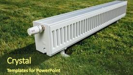  Presentation with green lawn - Beautiful presentation featuring radiator on green lawn ecological backdrop and a tawny brown colored foreground