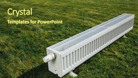  Presentation with green lawn - Audience pleasing presentation design consisting of radiator on green lawn ecological backdrop and a tawny brown colored foreground