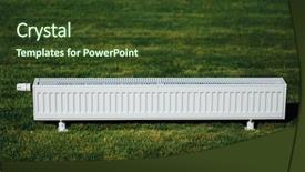  Presentation with climate change ecological disaster - Audience pleasing slide set consisting of radiator on green lawn ecological backdrop and a tawny brown colored foreground