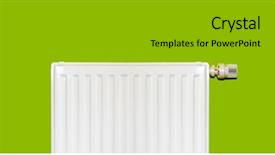  Presentation with green and white - Cool new theme with radiator with thermostat on green backdrop and a shamrock green colored foreground